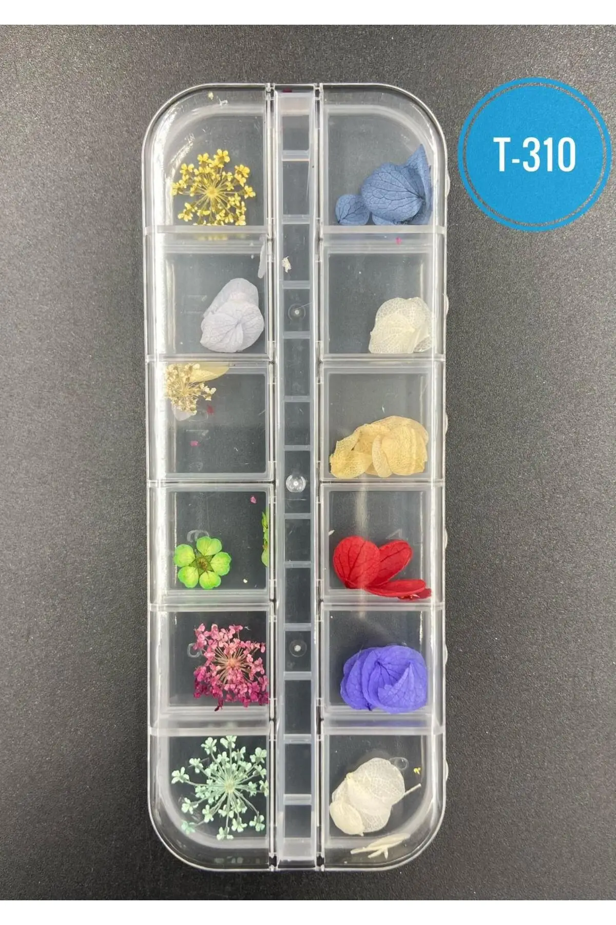 Kurutulmuş Gerçek Çiçek Nail Art Süsleme 3d Kuru Çiçek Model T-310