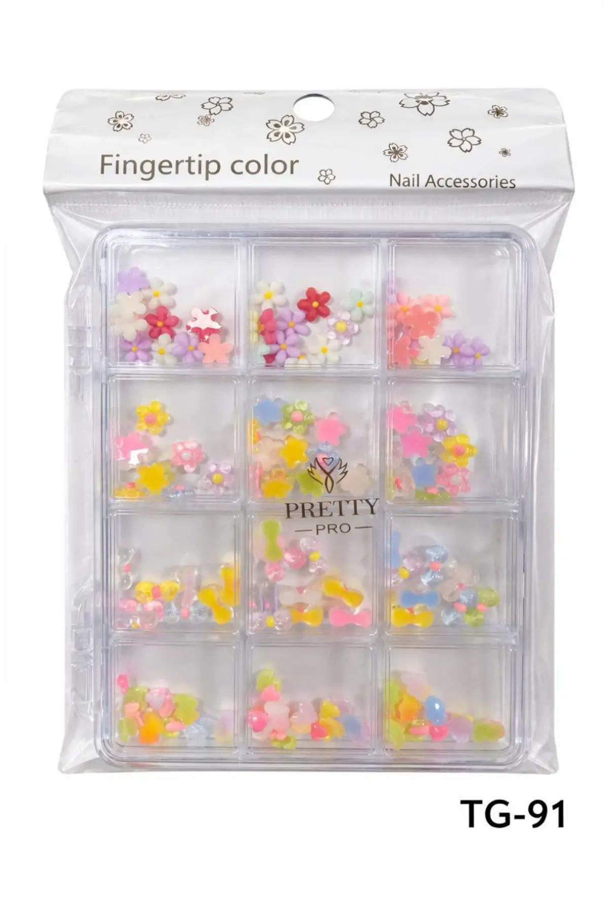 Charm 3D Tırnak Süsleme Protez Tırnak Nail Art Süsleme Karışık Desenli TG-91