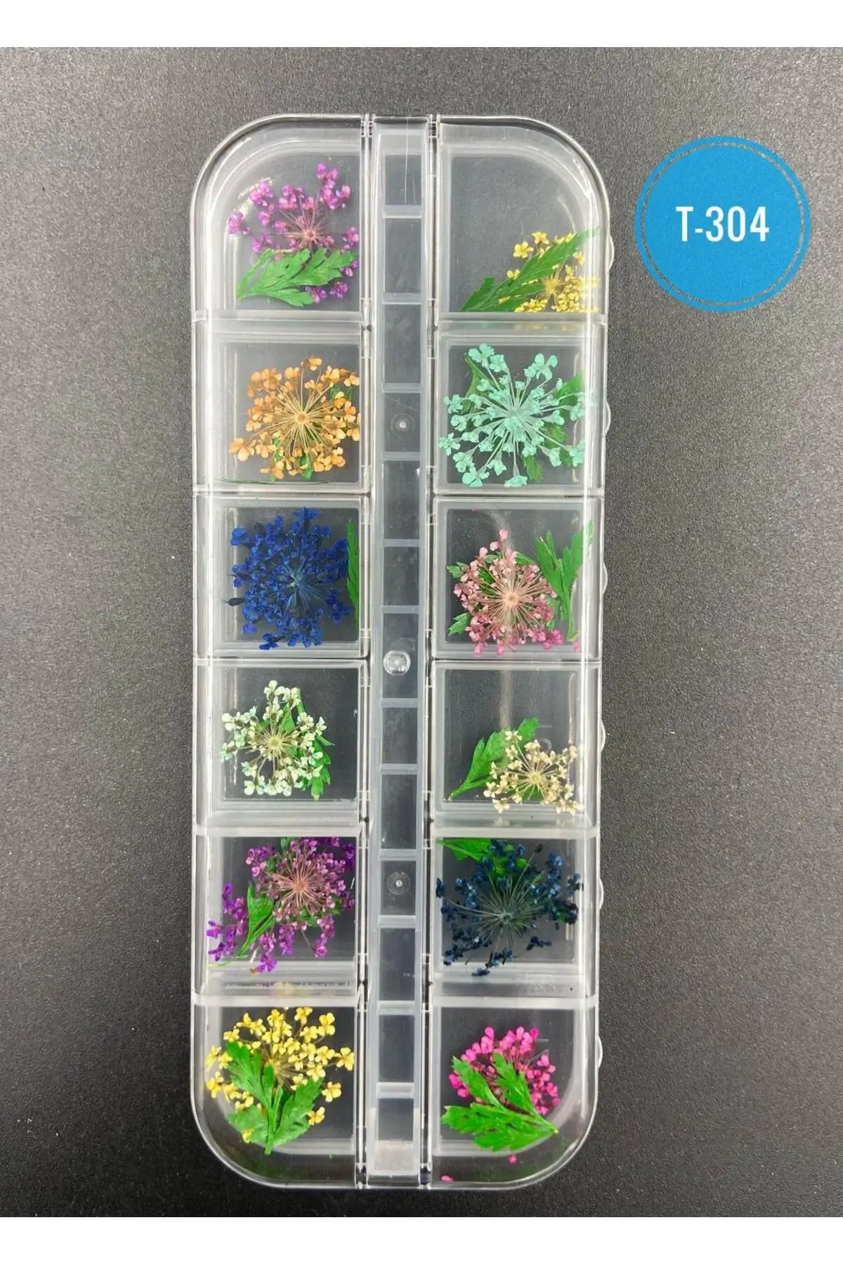 QNAİL PROFESSİONAL Kurutulmuş Gerçek Çiçek Nail Art Süsleme 3d Kuru Çiçek Model T-304
