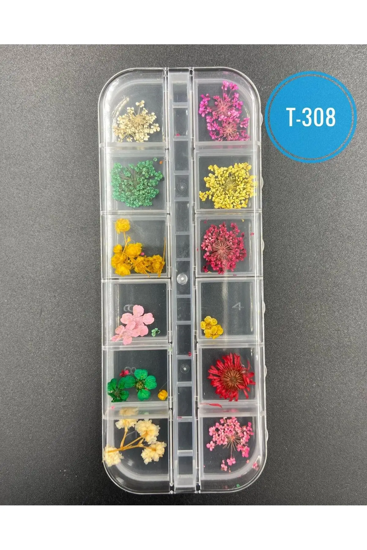 Kurutulmuş Gerçek Çiçek Nail Art Süsleme 3d Kuru Çiçek Model T-308