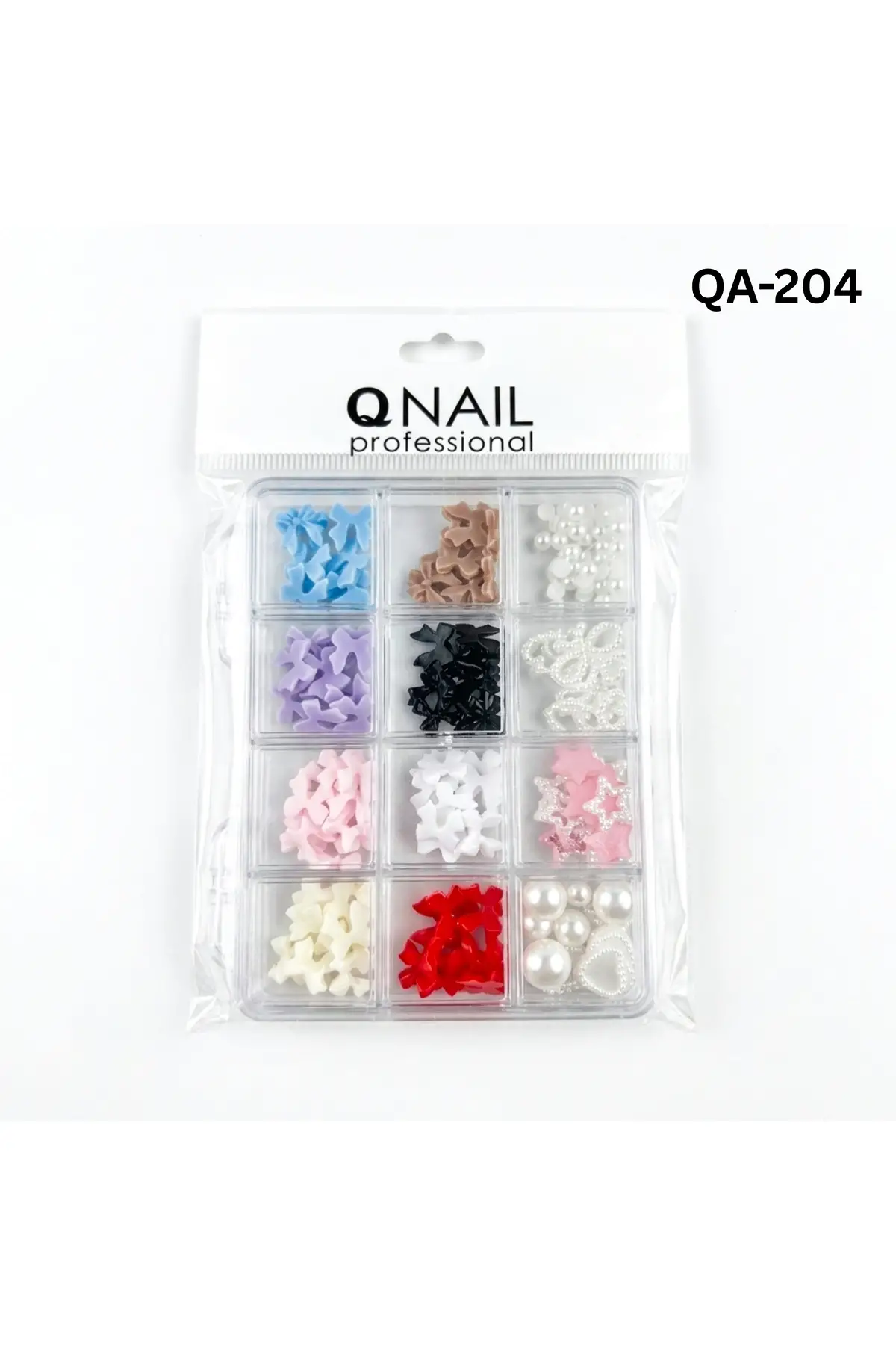 Renkli Tırnak Taşı Seti 12Li Nail Art Süsleme Parlak Kristal Boncuk Seti QA-204