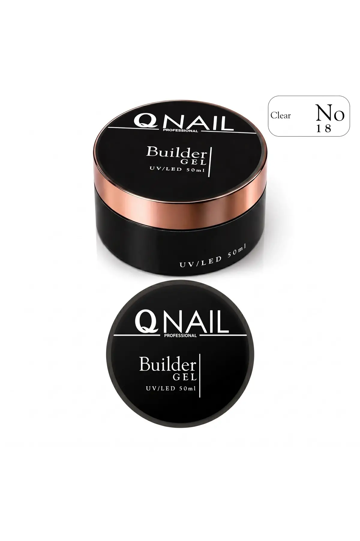 Builder Gel 50 ml Protez Tırnak Jeli UV LED Uzatma Güçlendirme Profesyonel Jel NO:18 Clear