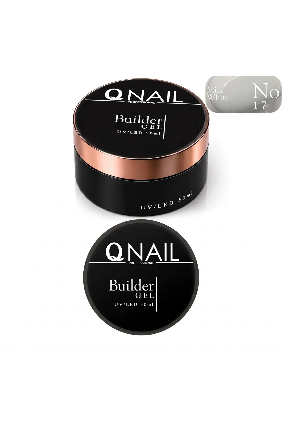 Builder Gel 50 ml Protez Tırnak Jeli UV LED Uzatma Güçlendirme Profesyonel Jel NO:17 Milk White