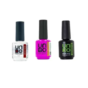 Uno Non-Acid Primer Bond 15Ml Asitsiz Primer+ Uno Dıamond Shıeld Coat 15Ml+Uno Rubber Base Coat15 ml