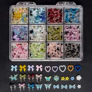 QNAIL PROFESSIONAL Tırnak süsleme Protez Tırnak Nail Art Süsleme Charm 3D Karışık desenli