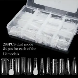 Uno Poly Jel LED UV MilkShake Protez Tırnak Tips Üst Form Jel Tips 12 Farklı Model Tips SET