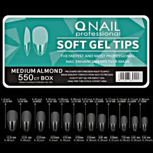 Protez Tırnak Kapsül Soft Jel Tips 550’li Medium Almond Yeni Sistem