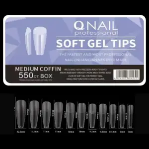 Protez Tırnak Soft Jel Tips 550’li Medium Coffin Yeni Sistem