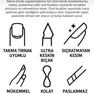Protez Tırnak Kesme Makası Takma Tırnak Makası