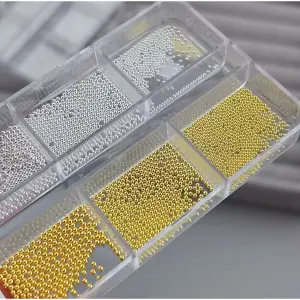 Havyar Tırnak Taş Süsleme Nail Art Boncukları Gold ve Silver 6lı
