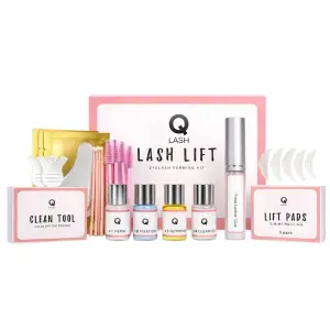 QLASH Kirpik Lifting Seti Yapıştırıcılı 10ml Lash Lift, Kaş & Kirpik Perma Seti Full Set