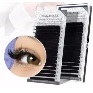 Nagaraku İpek kirpik 0.07 Kalınlık D Kıvrım Mix Ipek Kirpik 7- 15 Mm Boy Aralığı