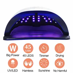 X Max Uv Led Tırnak Kurutucu 220 Watt 45 Led Protez Tırnak Kalıcı Oje Kurutma Makinası