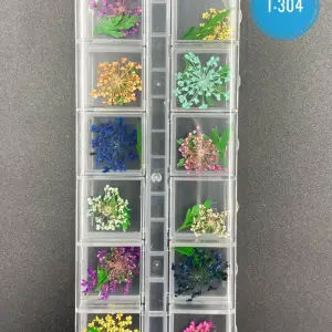 QNAİL PROFESSİONAL Kurutulmuş Gerçek Çiçek Nail Art Süsleme 3d Kuru Çiçek Model T-304
