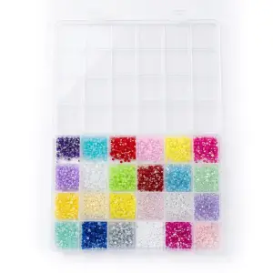 QNAİL PROFESSİONAL 24 Bölmeli Renkli Tırnak Taşı Seti Nail Art Süsleme Boncukları Parlak Kristal Taş QA-303