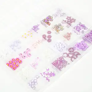 QNAİL PROFESSİONAL Renkli Tırnak Taşı Seti 24’lü Nail Art Süsleme Parlak Kristal Boncuk Seti QA-301