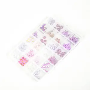QNAİL PROFESSİONAL Renkli Tırnak Taşı Seti 24’lü Nail Art Süsleme Parlak Kristal Boncuk Seti QA-301