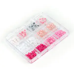 Renkli Tırnak Taşı Seti 12Li Nail Art Süsleme Parlak Kristal Boncuk Seti QA-201