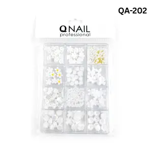 Renkli Tırnak Taşı Seti 12Li Nail Art Süsleme Parlak Kristal Boncuk Seti QA-202