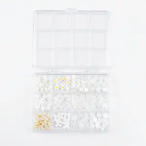 Renkli Tırnak Taşı Seti 12Li Nail Art Süsleme Parlak Kristal Boncuk Seti QA-202