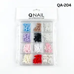 Renkli Tırnak Taşı Seti 12Li Nail Art Süsleme Parlak Kristal Boncuk Seti QA-204