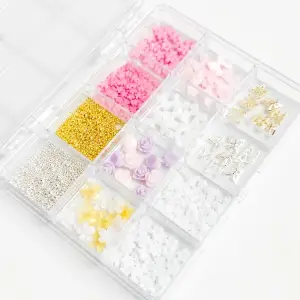 Renkli Tırnak Taşı Seti 12Li Nail Art Süsleme Parlak Kristal Boncuk Seti QA-206