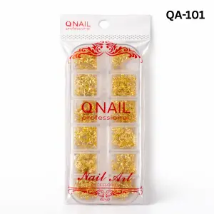 Renkli Tırnak Taşı Seti 12Li Nail Art Süsleme Parlak Kristal Boncuk Seti Charm QA-101
