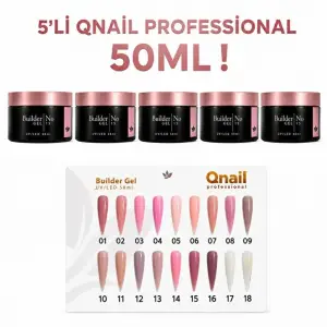 QNAİL PROFESSİONAL 5Lİ Builder Jel 50ml Seti