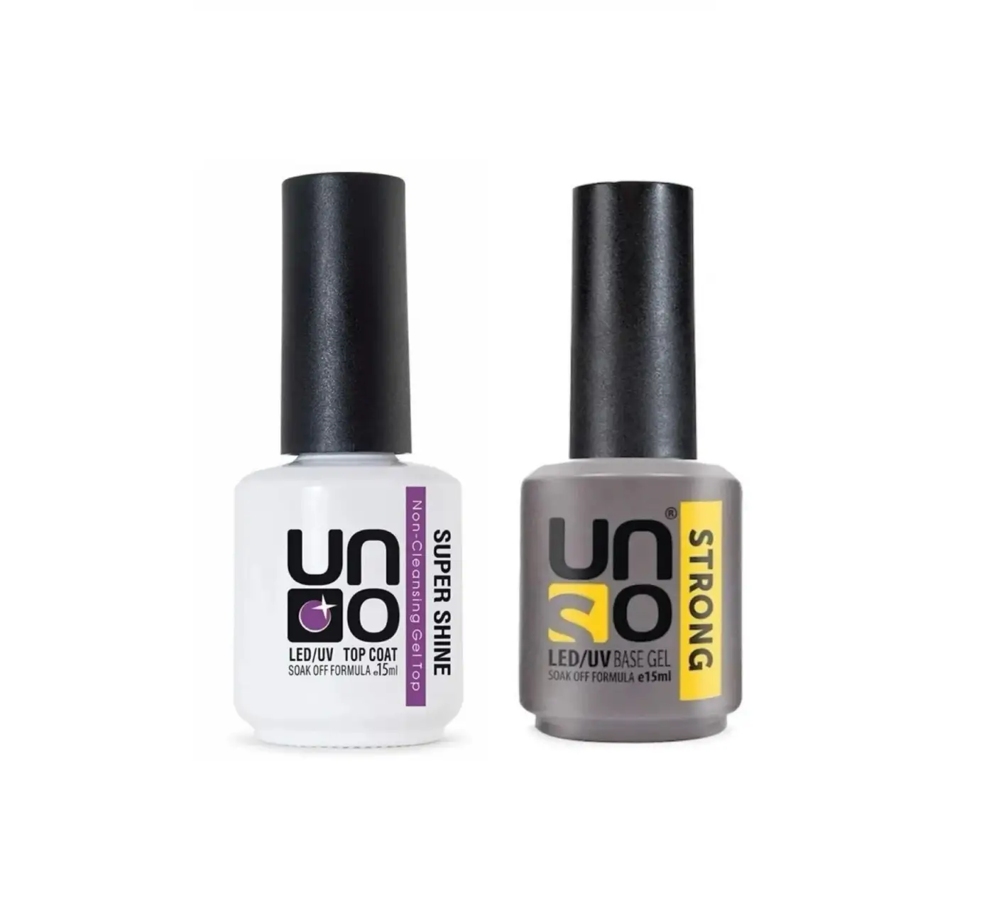 Uno Top Coat 15 ml Super Shıne+Uno Strong Base Coat 15 ml 2Lİ SET