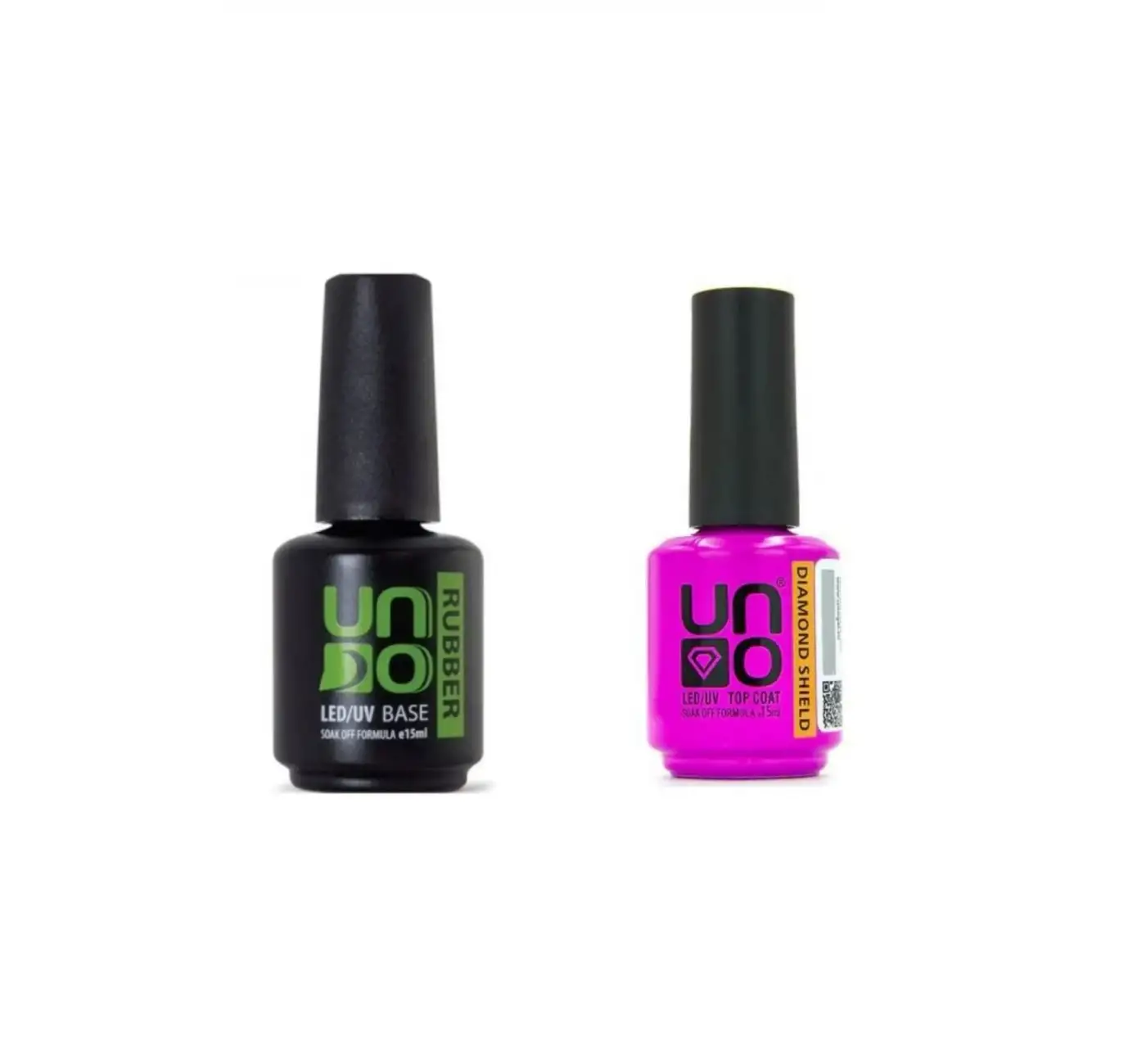 Uno Dıamond Shıeld Top Coat 15 Ml+Uno Rubber Base Coat 15 ml 2Lİ SET