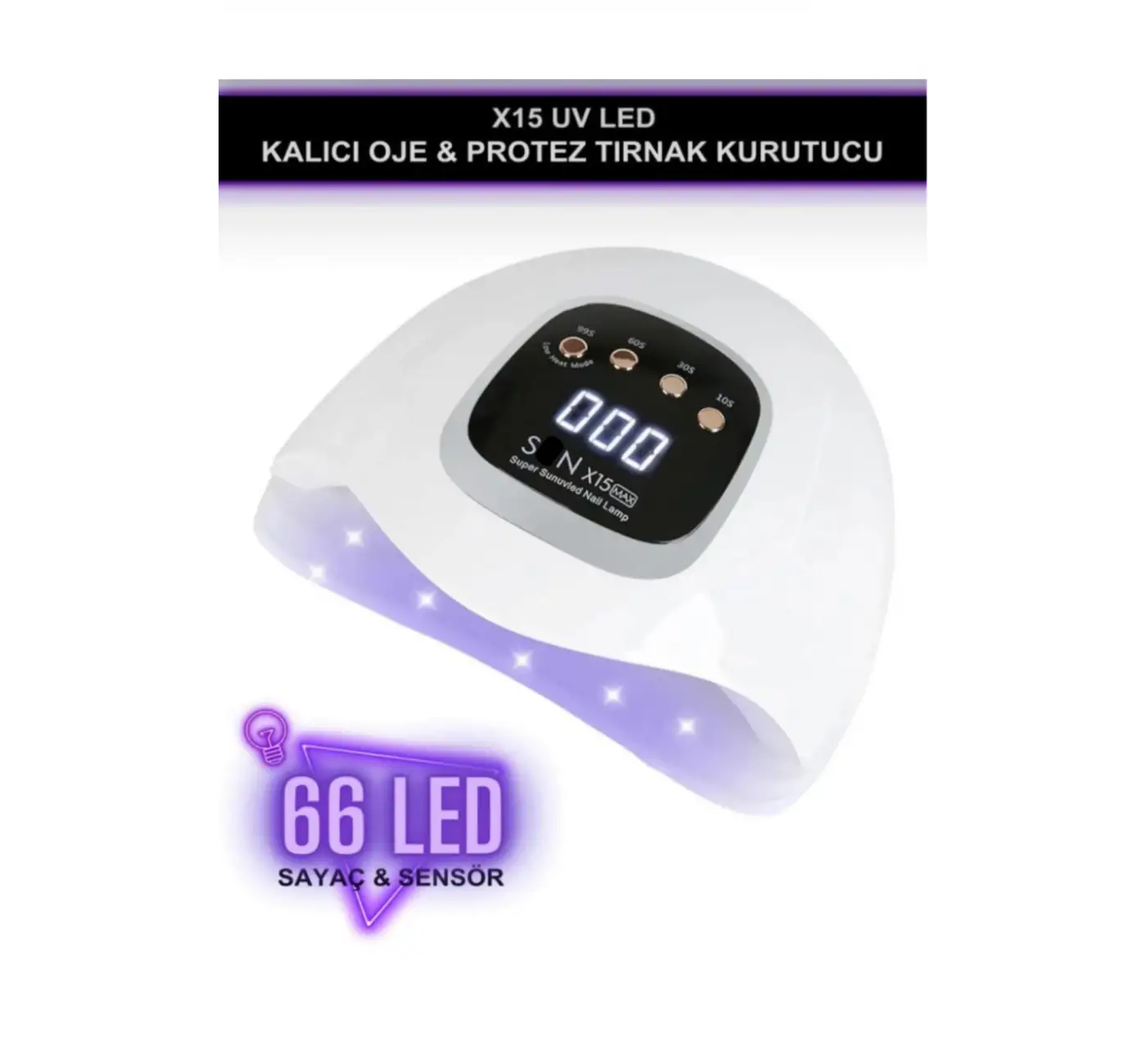 X15 Uv Led Tırnak Kurutucu 280 Watt 66 Led Protez Tırnak Kalıcı Oje Kurutma Makinası