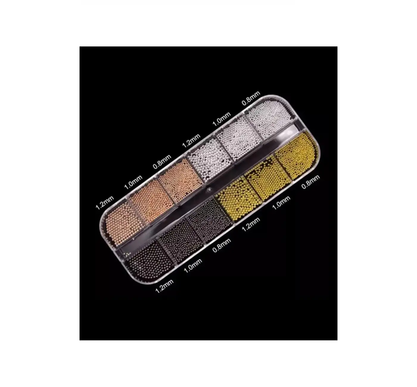 12li Havyar Tırnak Taş Süsleme Nail Art Boncukları 4 Renk