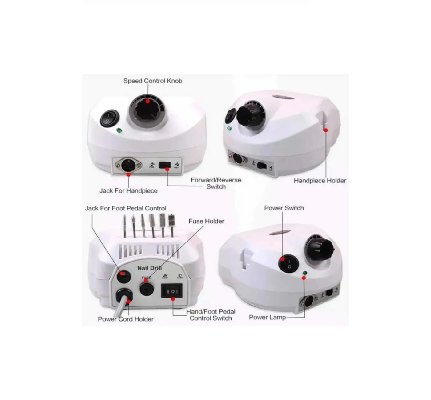 Protez Tırnak Kalıcı Oje Seti (FREZE MAKİNESİ + X15 UV/LED OJE KURUTUCU + TOZ TOPLAMA 3 FANLI)
