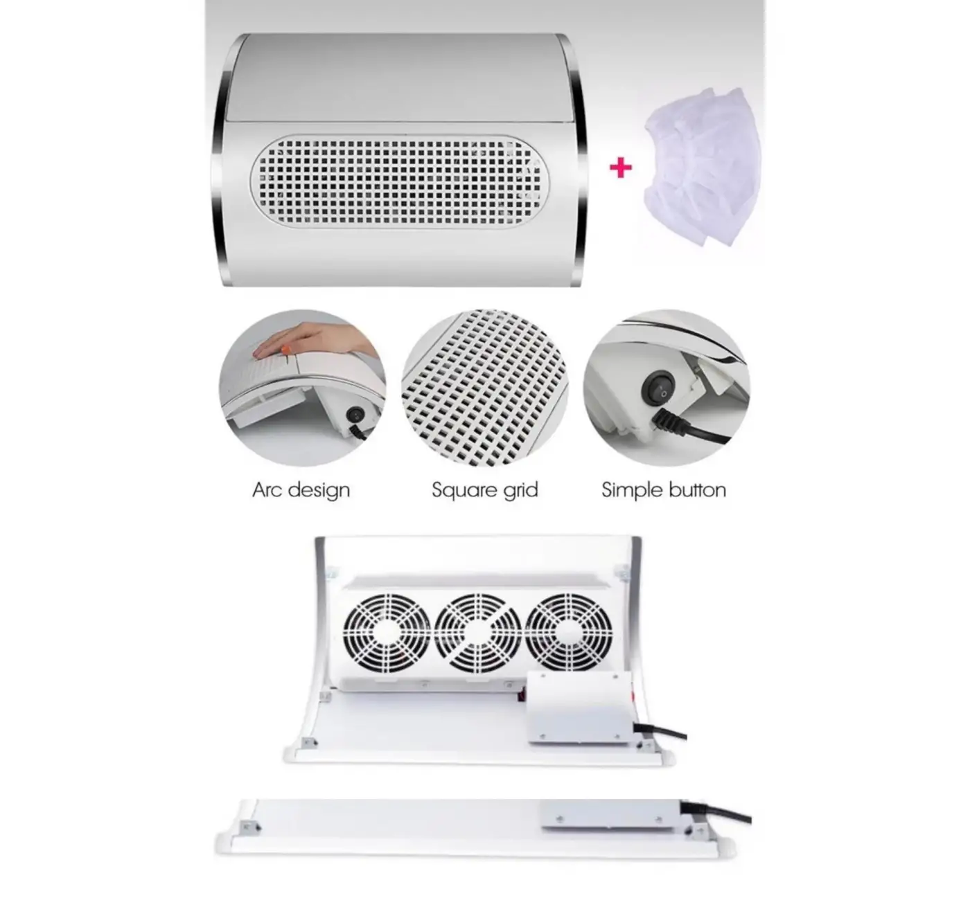 Protez Tırnak Kalıcı Oje Seti (FREZE MAKİNESİ + X15 UV/LED OJE KURUTUCU + TOZ TOPLAMA 3 FANLI)
