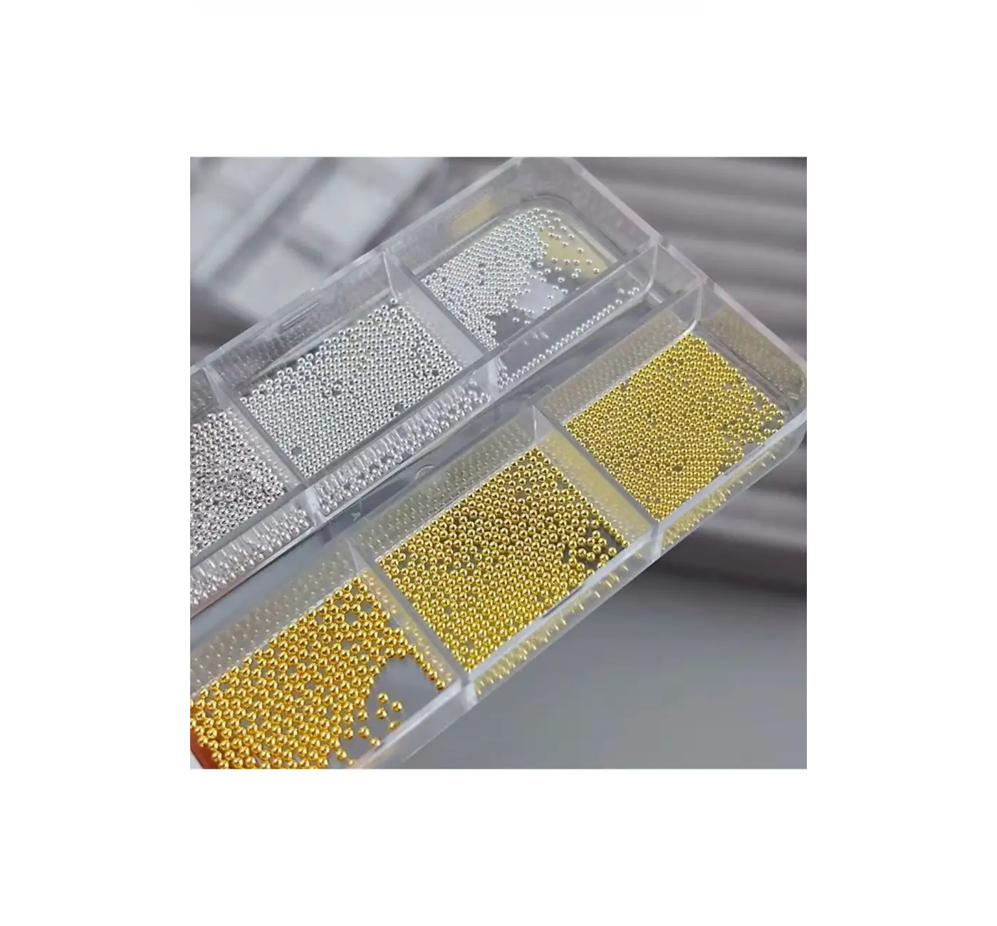 Havyar Tırnak Taş Süsleme Nail Art Boncukları Gold ve Silver 6lı