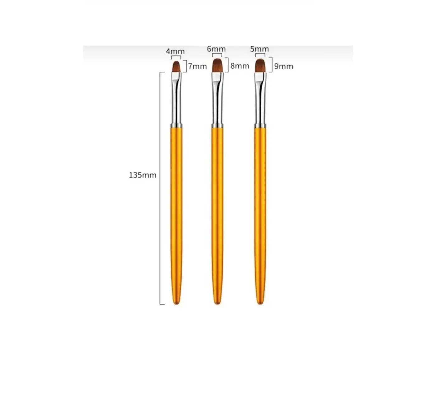 3lu Protez Tırnak Jel Fırçası Uv Gel Fırça