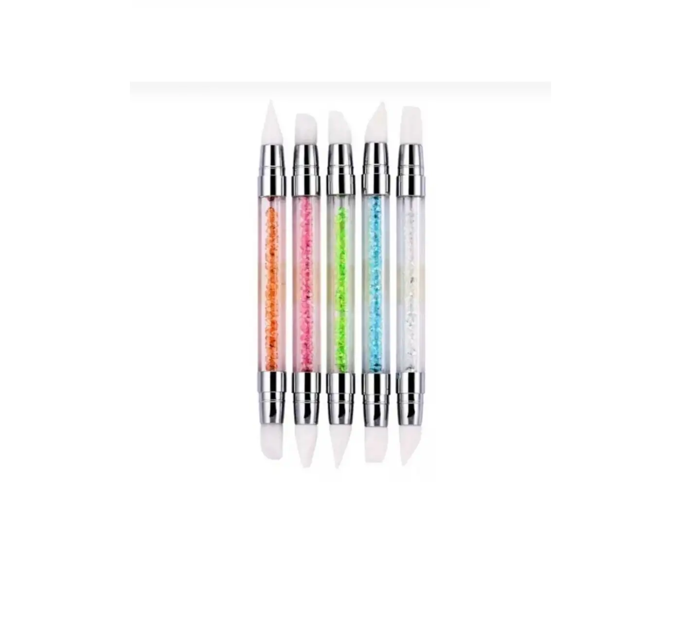 Hamur Jel Şekil Verme Fırçası Nail Art Fırça Silikon Tırnak Fırçası 5li Set