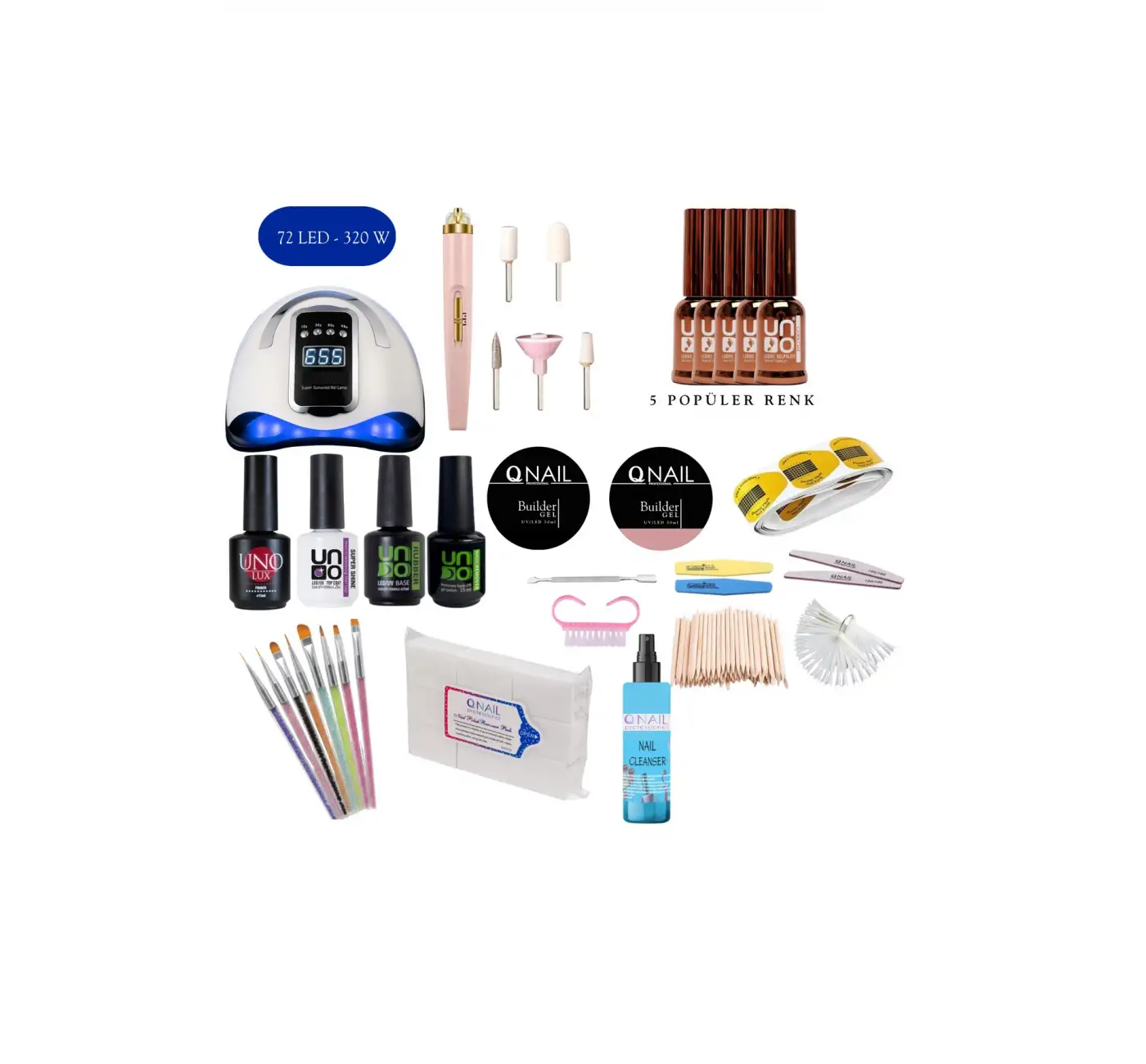 Protez Tırnak Kalıcı Oje Full Set
