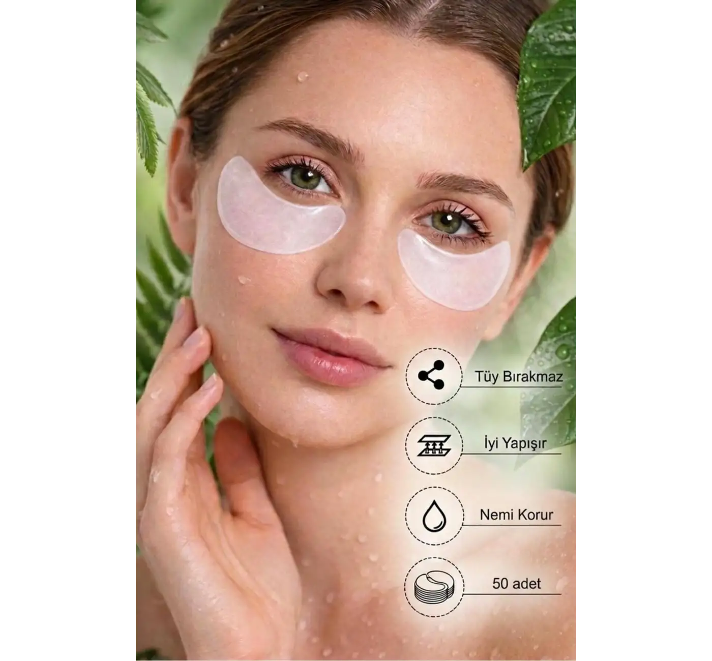 Kolajen Göz Altı Maskesi Pedi – Nemlendirici ve Canlandırıcı Bakım 50Lİ