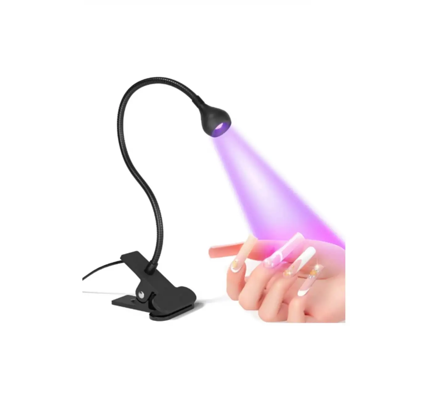 Masaya Sabitlemeli Uv Led Kurutucu Akrobat Lamba Siyah