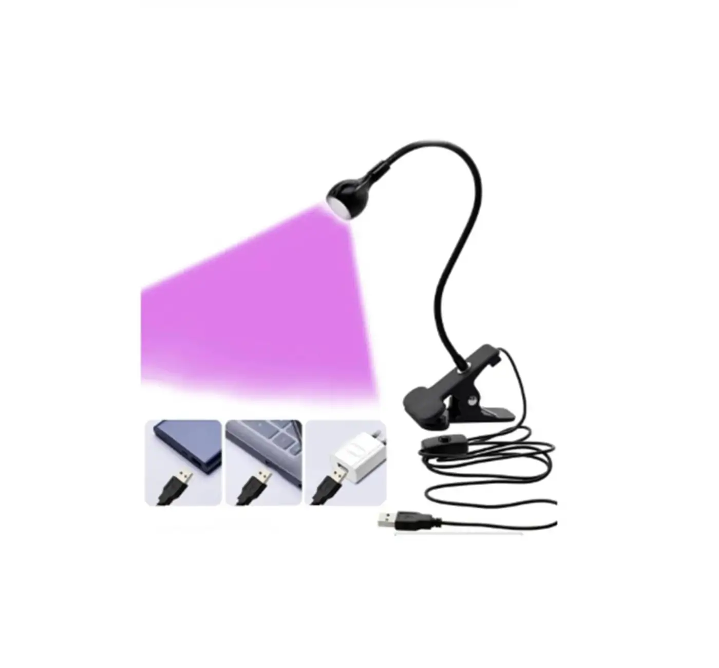 Masaya Sabitlemeli Uv Led Kurutucu Akrobat Lamba Siyah