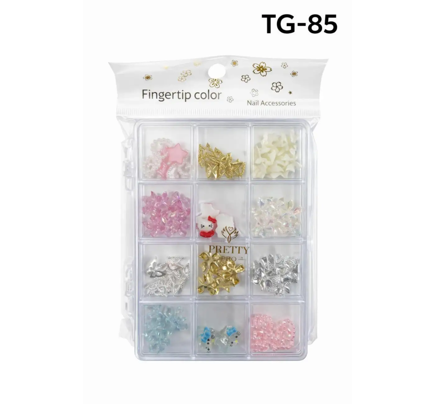 Charm 3D Tırnak Süsleme Protez Tırnak Nail Art Süsleme Karışık Desenli TG-85