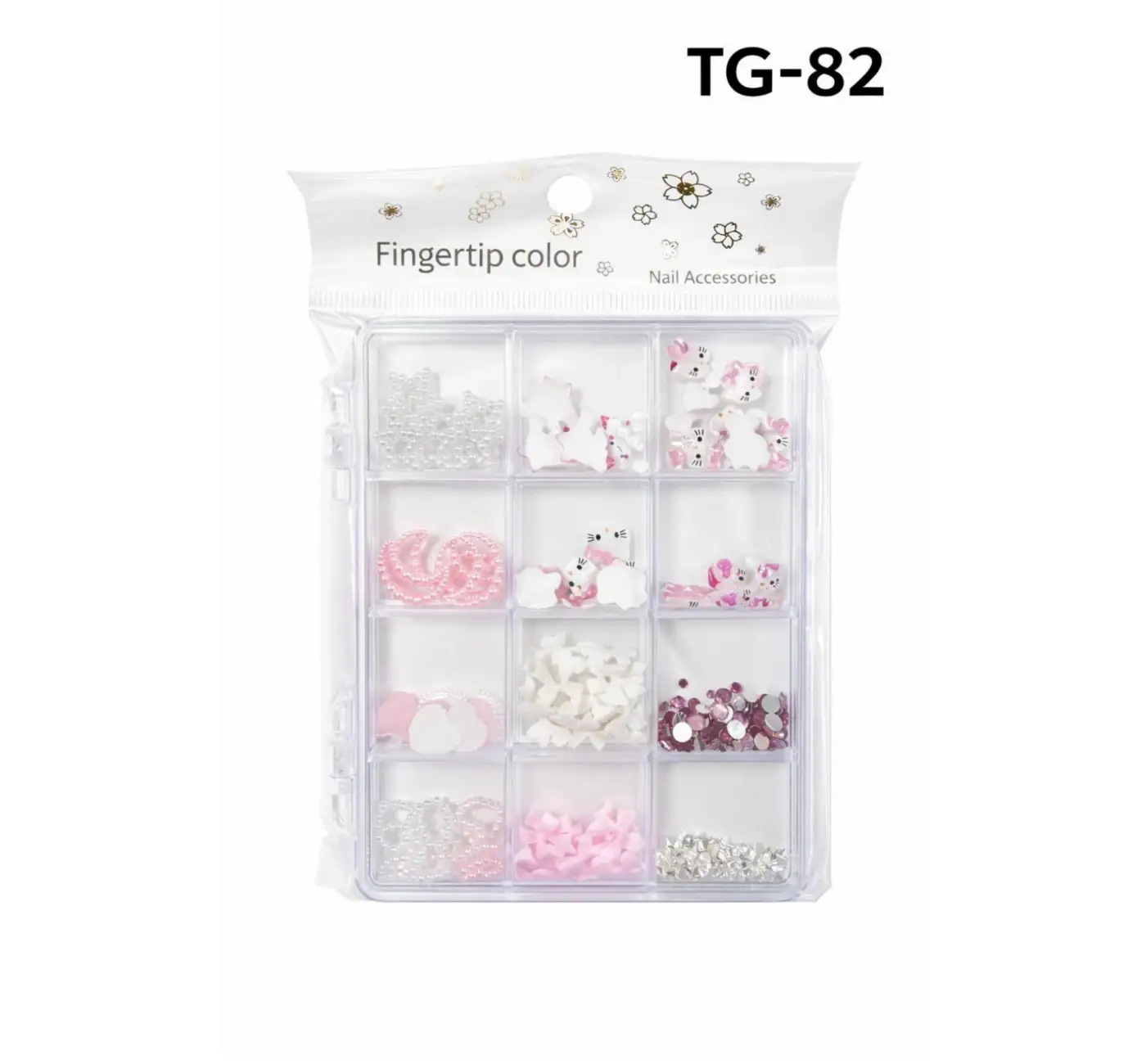 Charm 3D Tırnak Süsleme Protez Tırnak Nail Art Süsleme Karışık Desenli TG-82
