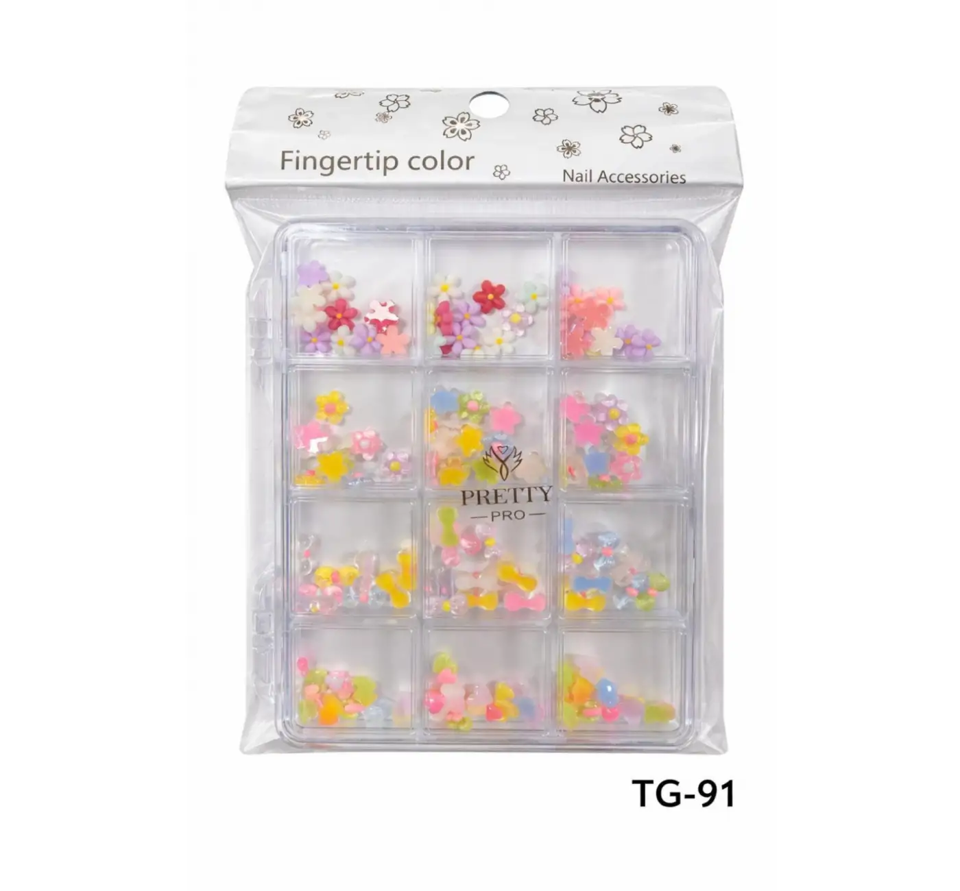 Charm 3D Tırnak Süsleme Protez Tırnak Nail Art Süsleme Karışık Desenli TG-91