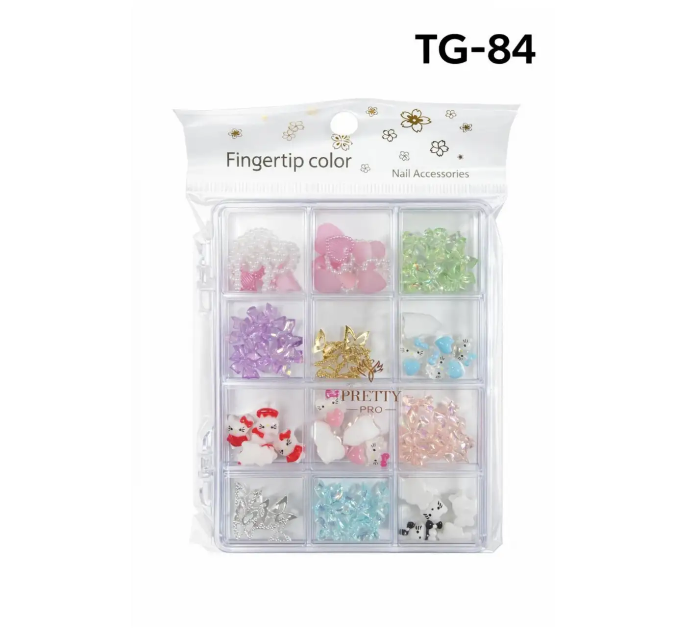 Charm 3D Tırnak Süsleme Protez Tırnak Nail Art Süsleme Hello Kitty Karışık Desenli TG-84