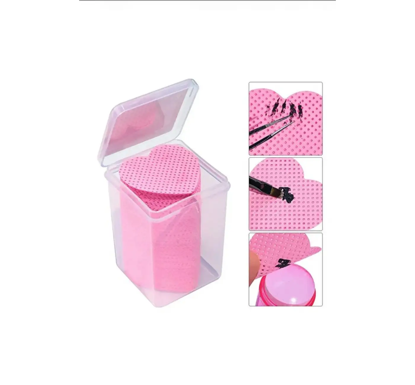 Tüysüz Mendil 200lü Kalpli Pembe