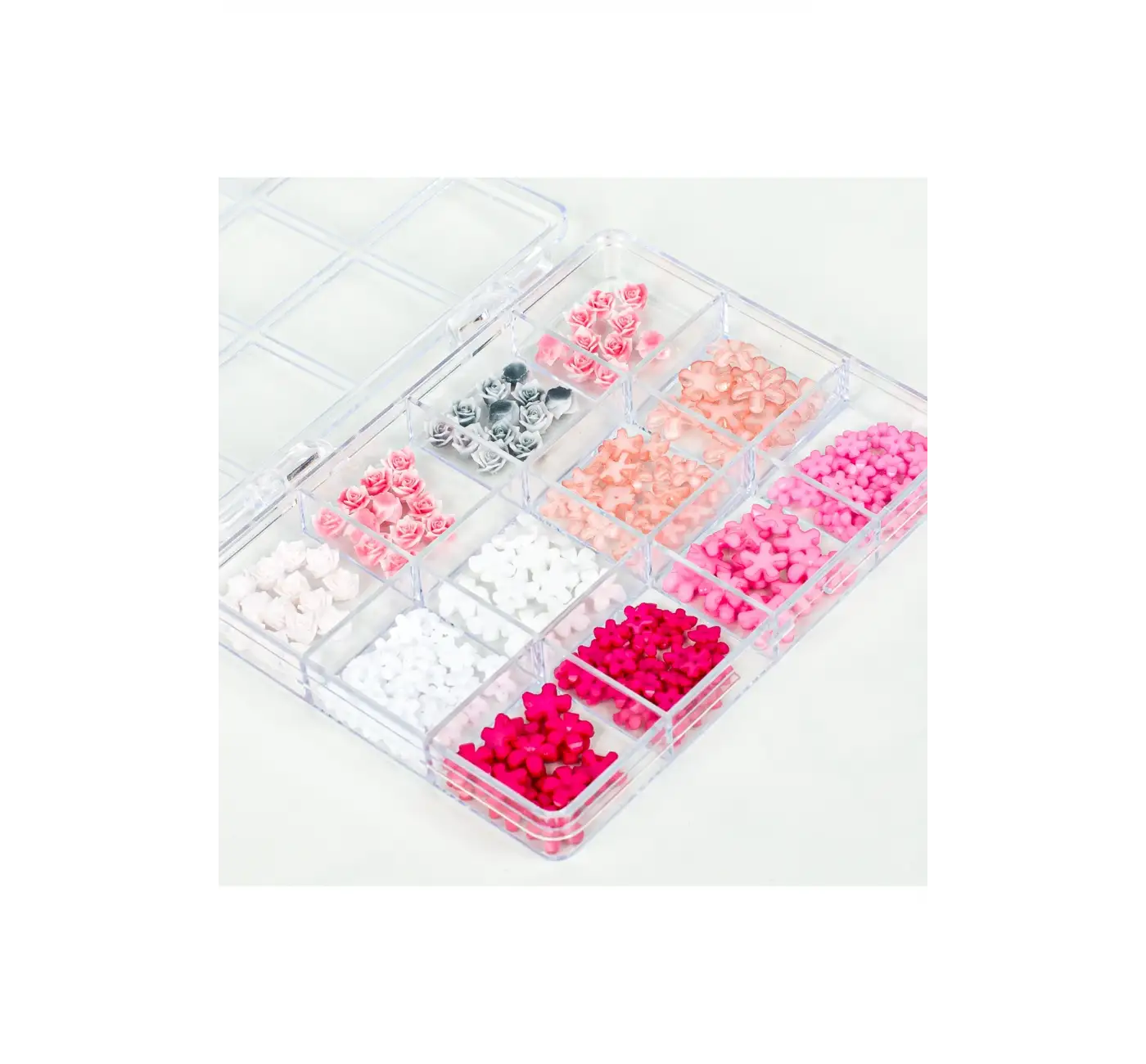 Renkli Tırnak Taşı Seti 12Li Nail Art Süsleme Parlak Kristal Boncuk Seti QA-201