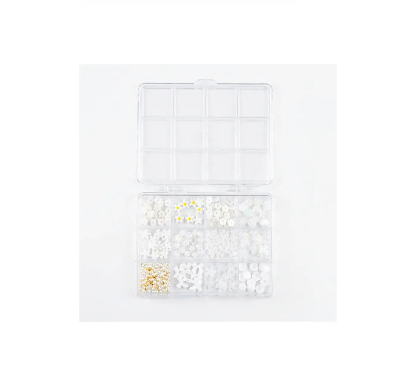 Renkli Tırnak Taşı Seti 12Li Nail Art Süsleme Parlak Kristal Boncuk Seti QA-202