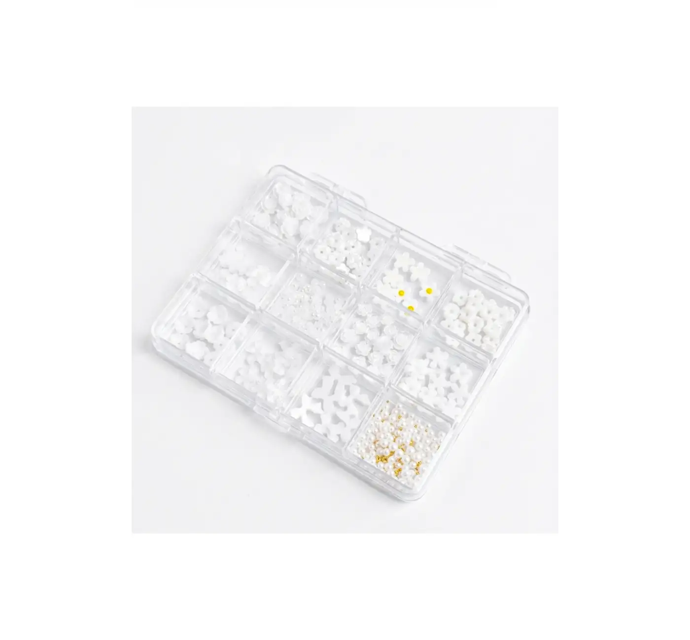 Renkli Tırnak Taşı Seti 12Li Nail Art Süsleme Parlak Kristal Boncuk Seti QA-202