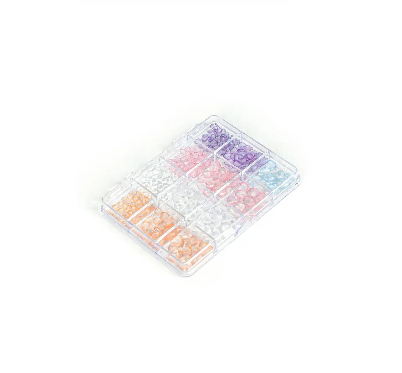 Renkli Tırnak Taşı Seti 12Li Nail Art Süsleme Parlak Kristal Boncuk Seti QA-207